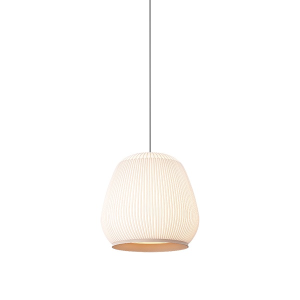 【VIBIA】 スペイン・デザイン照明「Knit」ペンダントライト　ベージュ（φ450×H440mm）