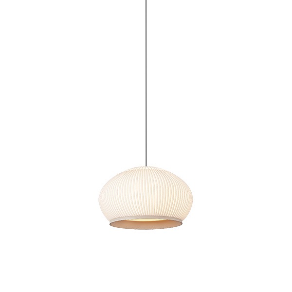 【VIBIA】 スペイン・デザイン照明「Knit」ペンダントライト　ベージュ（φ450×H280mm）