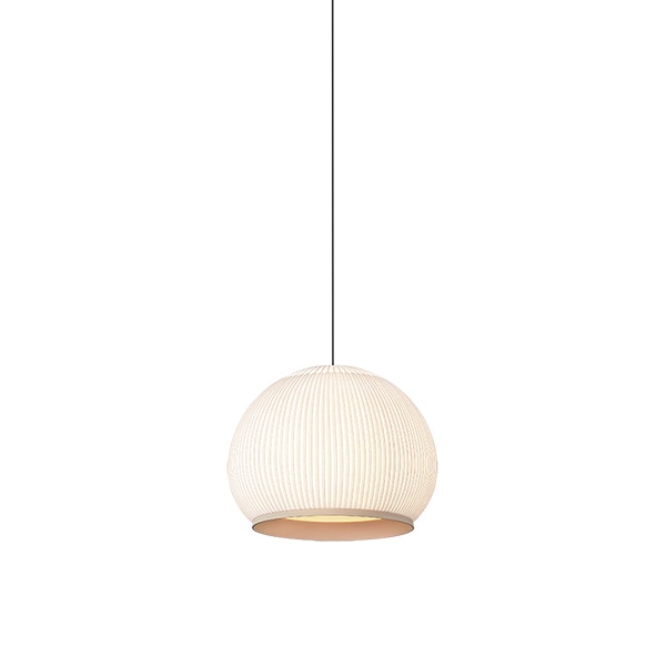 【VIBIA】 スペイン・デザイン照明「Knit」ペンダントライト　ベージュ（φ450×H350mm）