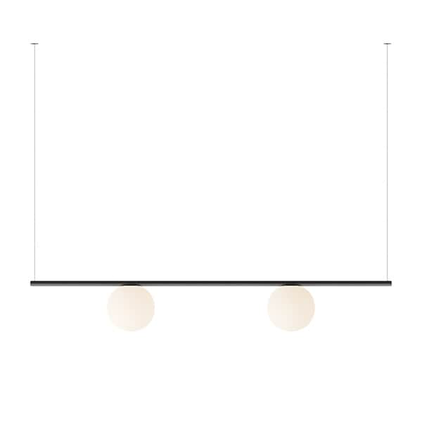 【VIBIA】 スペイン・デザイン照明「Circus Solo」ペンダントライト　ブラック／ベージュ（W1500mm）