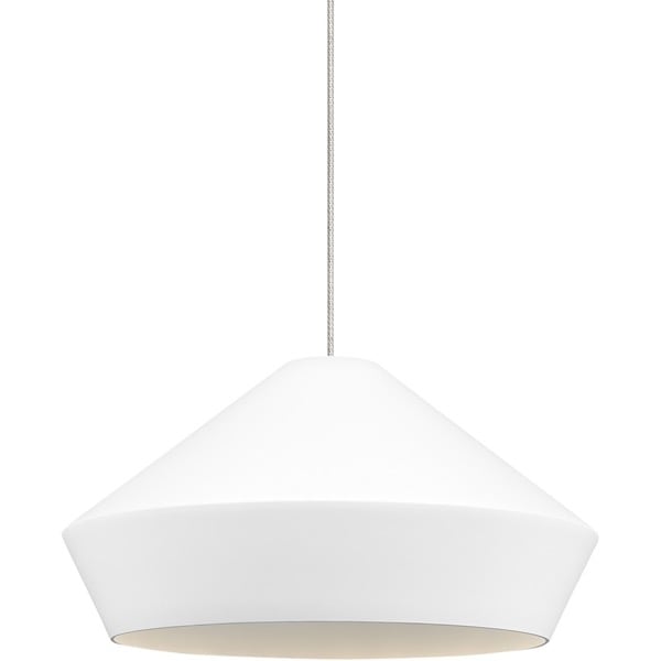 【TECH LIGHTING】アメリカ・モダン照明 ペンダントライト「Brummel Pendant」LED照明 ホワイト／シルバー（Φ267×H143mm）