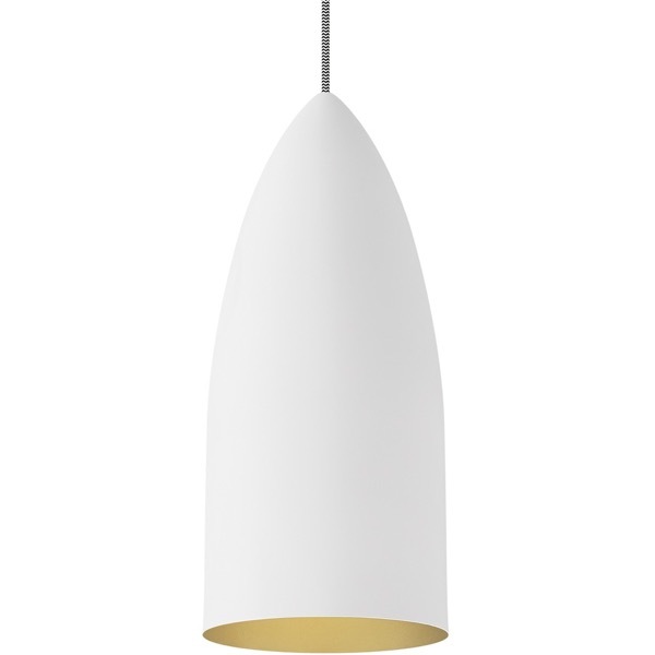 【TECH LIGHTING】アメリカ・モダン照明 ペンダントライト「Signal Pendant」LED照明 ホワイト／ゴールド（Φ155×H356mm）