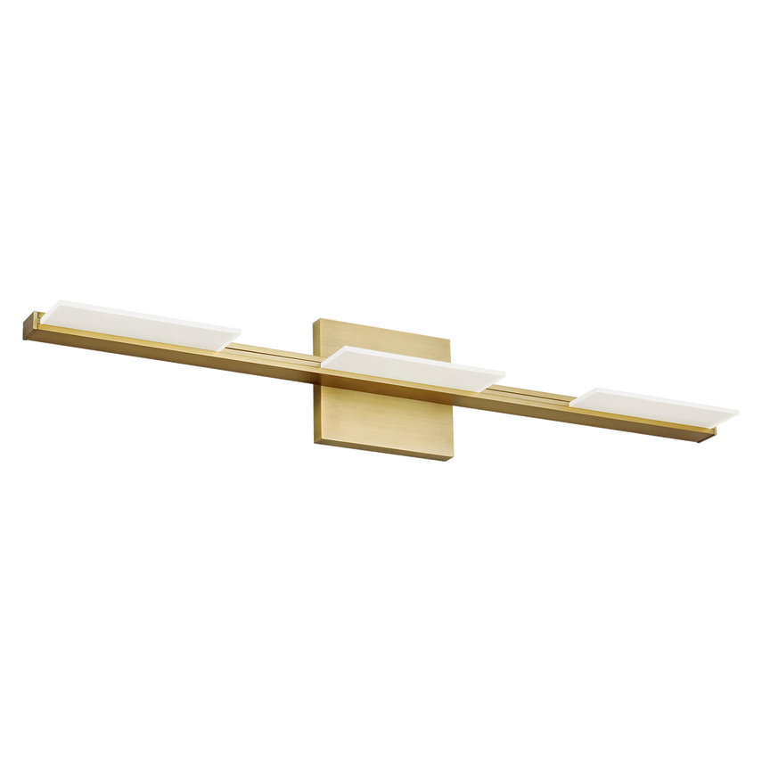 【TECH LIGHTING】アメリカ・ウォールライト「Tris 3-Light Bath Sconce」ゴールド（W651×D87×H110mm）