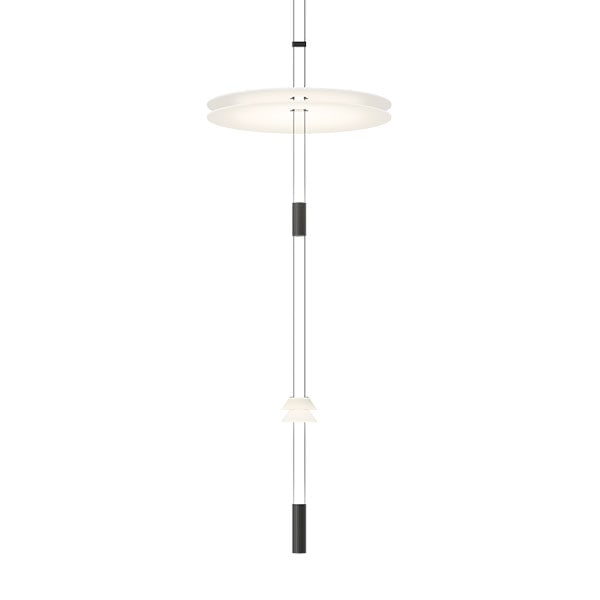 【VIBIA】 スペイン・デザイン照明「Flamingo mini」ペンダントライト　ブラック（φ450×H1250mm）