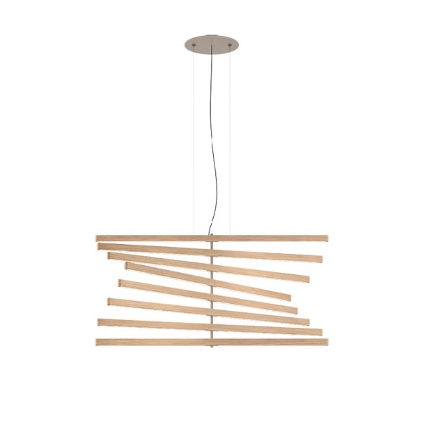 【VIBIA】 スペイン・デザイン照明「Rhythm Vertical」ペンダントライト　ブラウン（W870×H410mm）