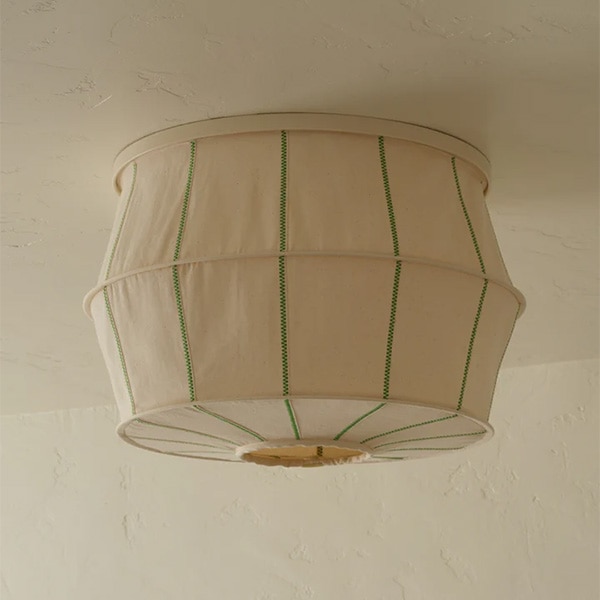 【Tulip】アメリカ・おしゃれ照明カバー「Gem Agave」ベージュ×グリーン（φ508×H356mm）