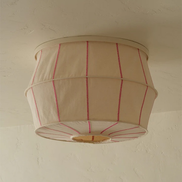 【Tulip】アメリカ・おしゃれ照明カバー「Gem Bougainvillea」ベージュ×ピンク（φ508×H356mm）