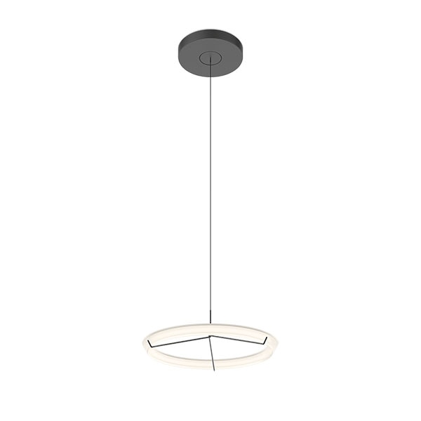 【VIBIA】 スペイン・デザイン照明「Halo jewel」ペンダントライト　ブラック／ゴールド（φ563×H40mm）