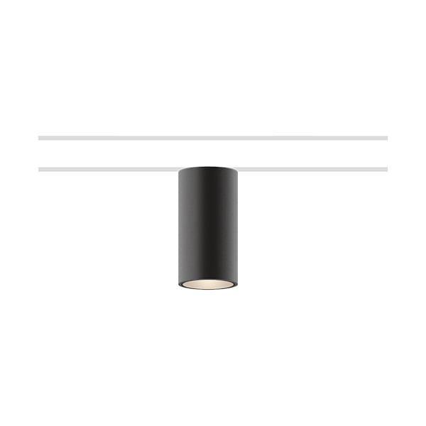 【VIBIA】 スペイン・ショップレール照明「Circus」スポットライト　ブラック／ベージュ 配光角度：Wide（48°）（φ40×H170mm）