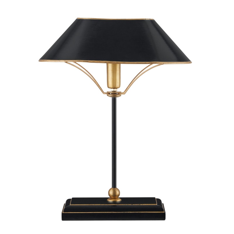【CURREY】アメリカ・デザイン照明 テーブルライト 1灯「Daphne」ブラック×ゴールド（W310×D190×H410mm）