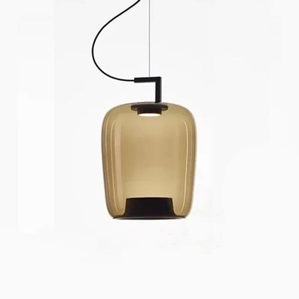 【リーズナブル】デザイン照明　モダンガラスシェードペンダントライト　全3色（φ357×H524mm） 