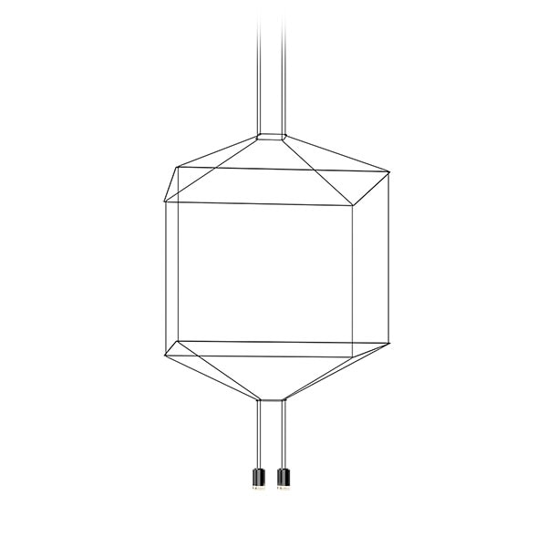 【VIBIA】 スペイン・デザイン照明「Wireflow」ペンダントライト（W1000×D1000×H1300mm）