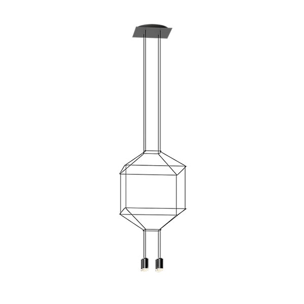 【VIBIA】 スペイン・デザイン照明「Wireflow」ペンダントライト（W500×D500×H650mm）