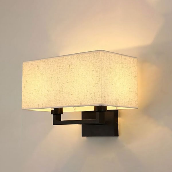 【法人様、店舗様限定】デザイン照明　モダンシェードウォールライト　ブラック（W380×H280mm）