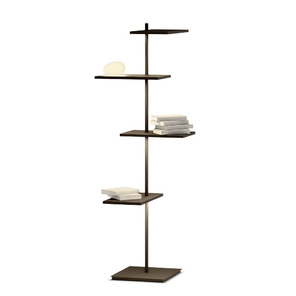 【VIBIA】スペイン・デザイン照明「Suite」フロアライト　ブラウン／ホワイト（W460×D460×H1330mm）