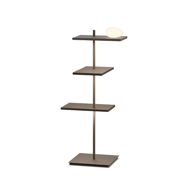 【VIBIA】スペイン・デザイン照明「Suite」フロアライト　ブラウン／ホワイト（W460×D390×H940mm）
