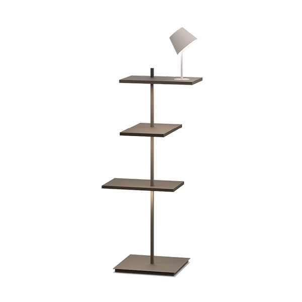【VIBIA】スペイン・デザイン照明「Suite」フロアライト　ブラウン／ホワイト（W460×D390×H940mm）
