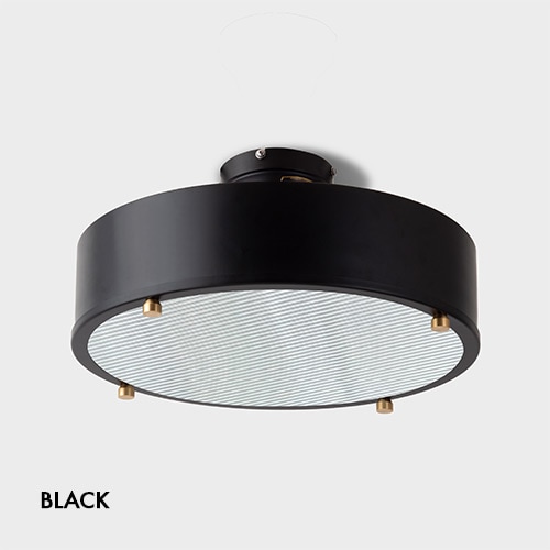 【HERMOSA】ニール シーリングランプ「NEIL CEILING LAMP」ブラック（W455×H220mm）