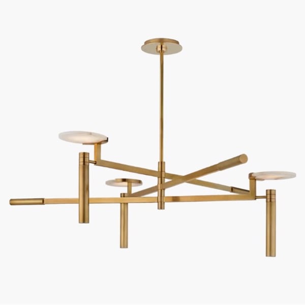 【Visual Comfort】アメリカ・デザイン照明 シャンデリア「Melange Large Floating Disc Chandelier」ゴールド（W1117×H356mm）