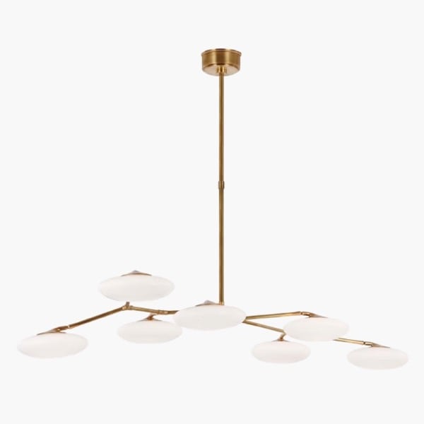 【Visual Comfort】アメリカ・デザイン照明 シャンデリア「Brindille XL Articulating Linear Chandelier」ゴールド（W1549×D762×H203mm）