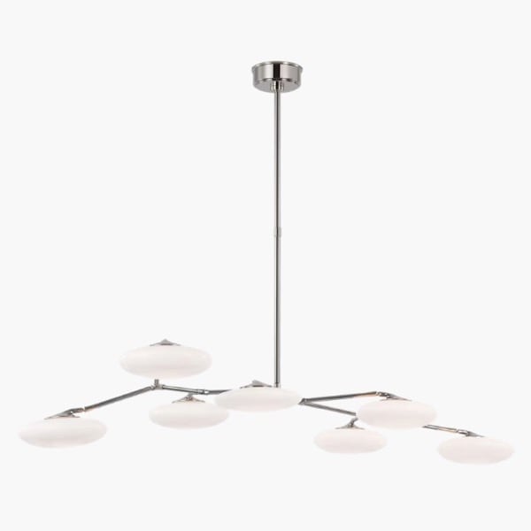 【Visual Comfort】アメリカ・デザイン照明 シャンデリア「Brindille XL Articulating Linear Chandelier」シルバー（W1549×D762×H203mm）