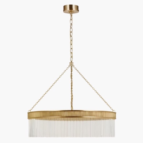 【Visual Comfort】アメリカ・デザイン照明 シャンデリア「Menil Large Chandelier」ゴールド（W864×H737mm）