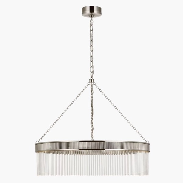【Visual Comfort】アメリカ・デザイン照明 シャンデリア「Menil Large Chandelier」シルバー（W864×H737mm）