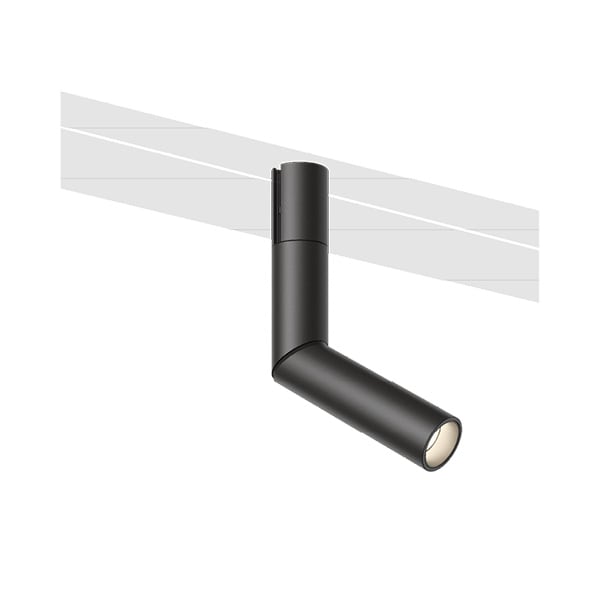 【VIBIA】 スペイン・ショップレール照明「Bind」スポットライト　ブラック／ベージュ（φ40×H230mm）