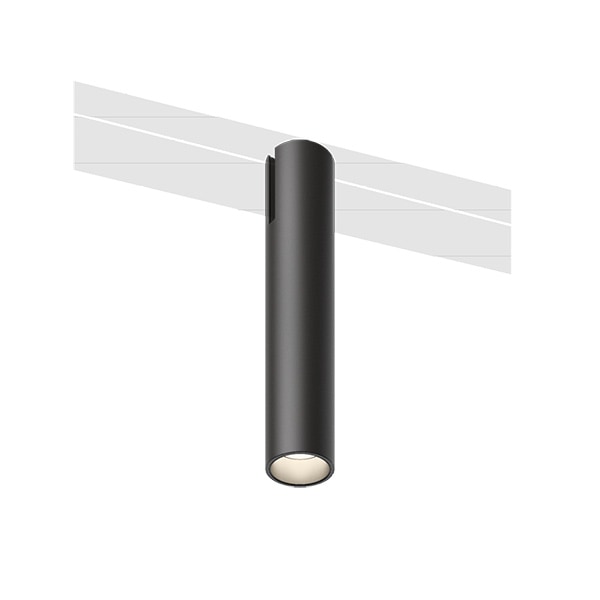 【VIBIA】 スペイン・ショップレール照明「Bind」スポットライト　ブラック／ベージュ（φ40×H175mm）