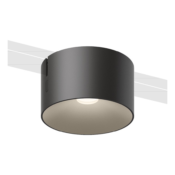 【VIBIA】 スペイン・ショップレール照明「Bind」スポットライト　ブラック／ベージュ（φ185×H110mm）