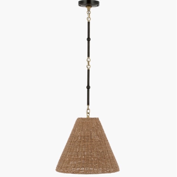 【Visual Comfort】アメリカ・デザイン照明 ペンダントライト 「Goodman Small Hanging Light」1灯・ブロンズ・ゴールド／トースト（W381×H356mm）