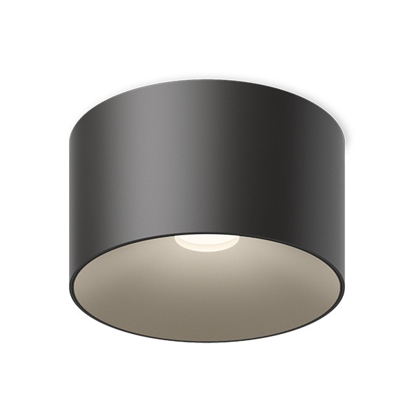 【VIBIA】 スペイン・デザイン照明「Bind solo」アクセントダウンライト　ブラック／ベージュ（φ185×H110mm）