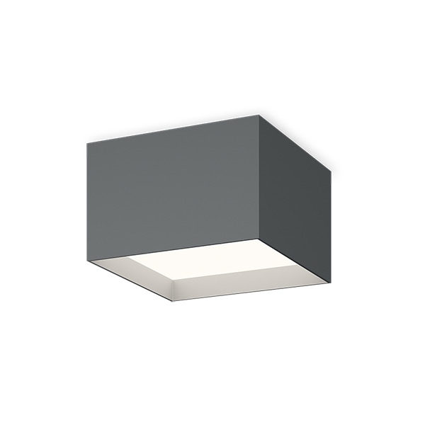 【VIBIA】 スペイン・デザイン照明「Structural」シーリングライト　ブラック／グレー（W240×D240×H150mm）