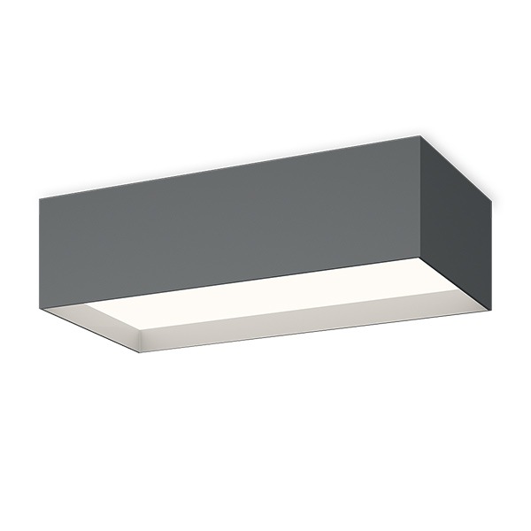 【VIBIA】 スペイン・デザイン照明「Structural」シーリングライト　ブラック／グレー（W480×D240×H130mm）