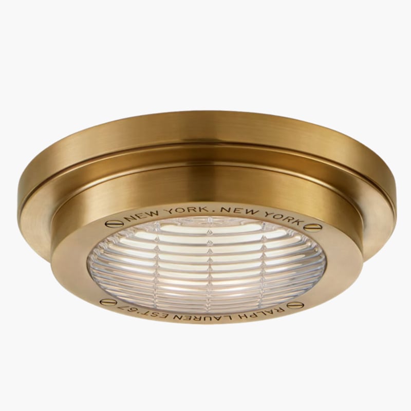 【Visual Comfort】アメリカ・デザイン照明 LEDシーリング照明「Grant」ゴールド（φ150×H40mm）