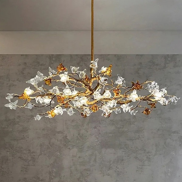 【1台在庫有！W2000mmのみ】デザイン照明　モダンシーリングシャンデリア（W600～2200mm）