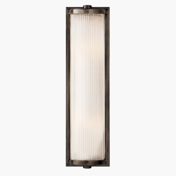 【Visual Comfort】アメリカ・ウォールライト「Dresser Long Glass Rod Light」2灯 ブロンズ（W127×D76×H457mm）