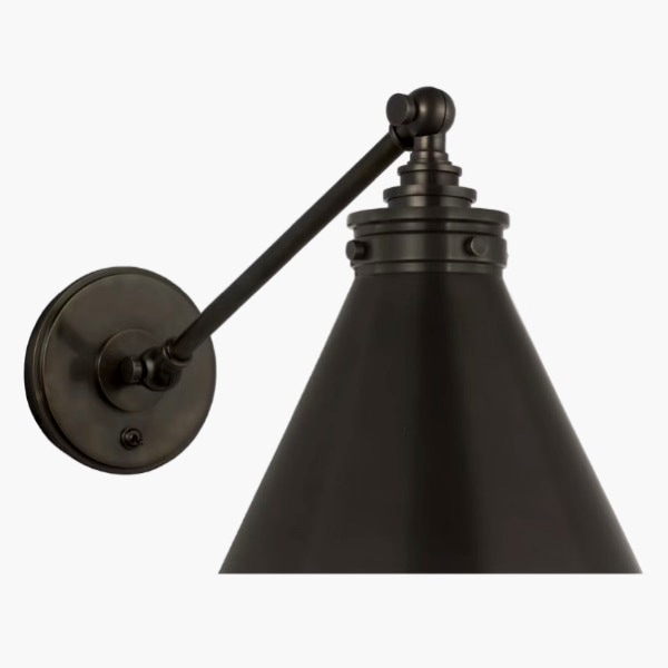 【Visual Comfort】アメリカ・ウォールライト「Parkington Single Library Wall Light」1灯 ブロンズ（W203×D432×H229mm）