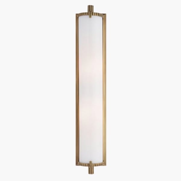 【Visual Comfort】アメリカ・ウォールライト「Calliope Tall Bath Light」2灯 ゴールド（W102×D102×H508mm）