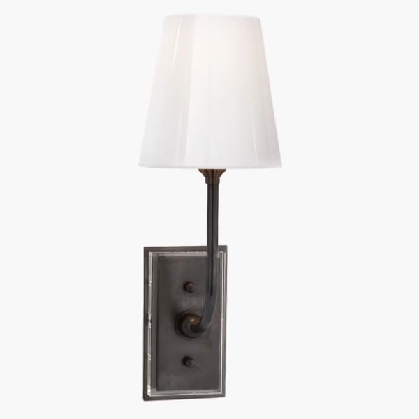 【Visual Comfort】アメリカ・ウォールライト「Hulton Sconce」1灯 ブロンズ・ガラス（W152×D178×H432mm）