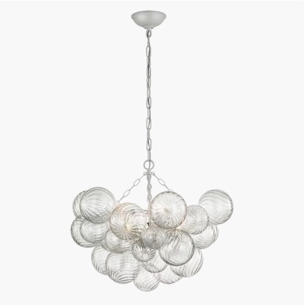 【Visual Comfort】アメリカ・デザイン照明 シャンデリア「Talia Medium Chandelier」6灯・ホワイト（W737×H559mm）