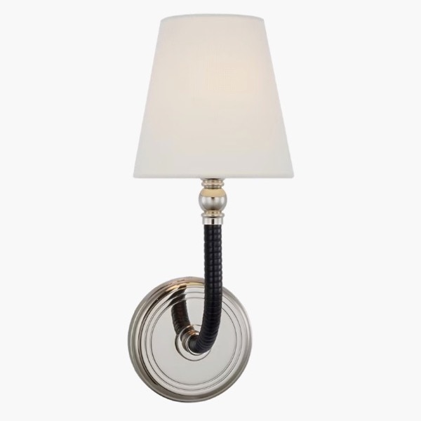 【Visual Comfort】アメリカ・ウォールライト「Basden Medium Sconce」1灯 シルバー（W127×D152×H356mm）