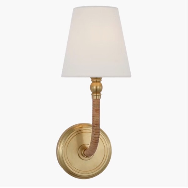 【Visual Comfort】アメリカ・ウォールライト「Basden Medium Sconce」1灯 ゴールド（W127×D152×H356mm）