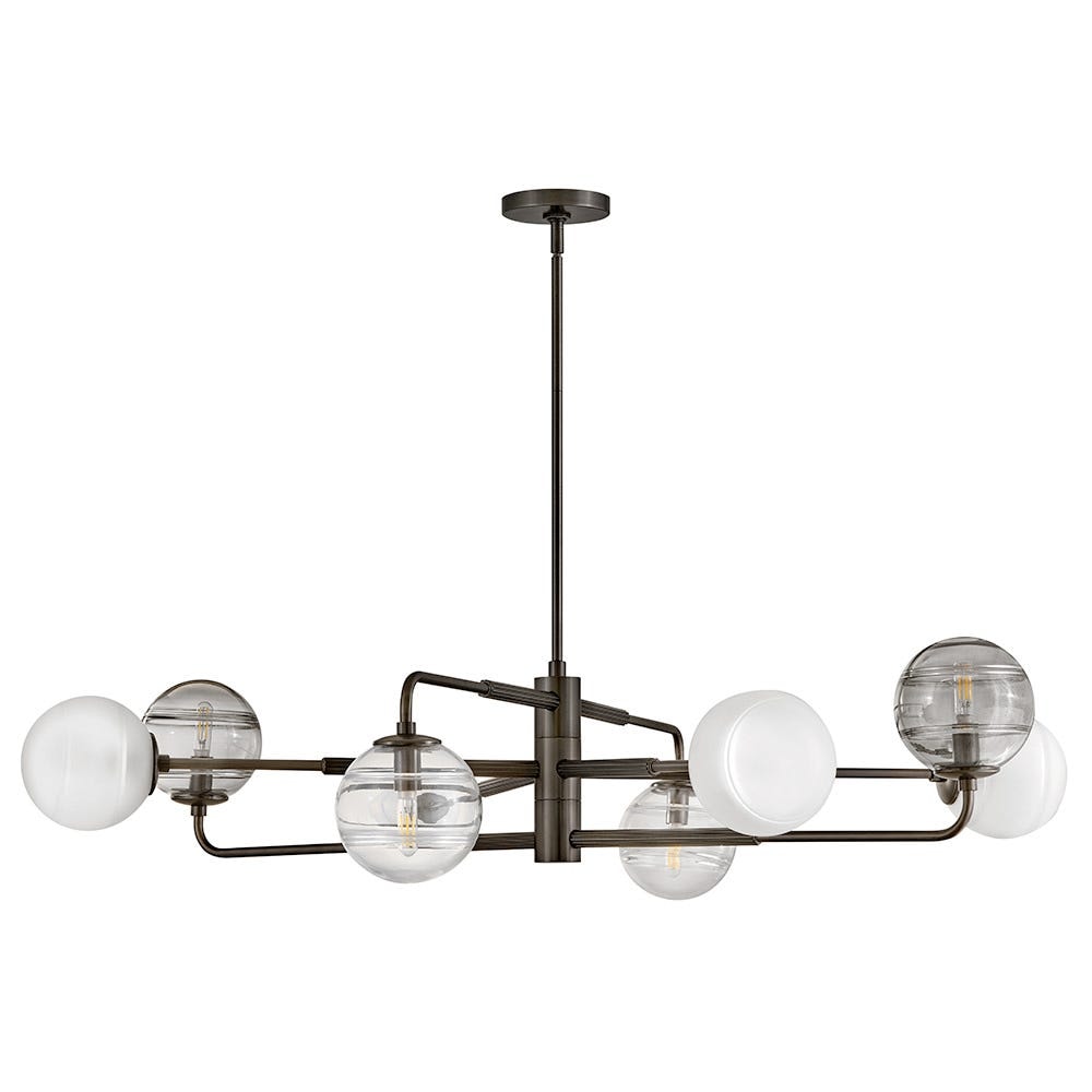 【HINKLEY】LEDシャンデリアライト「Oberon」8灯（W1220×H267-1105mm）