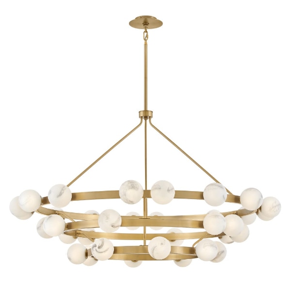 【HINKLEY】LEDフープ型シャンデリアライト「Selene」36灯（Φ1524×H915-1798mm）