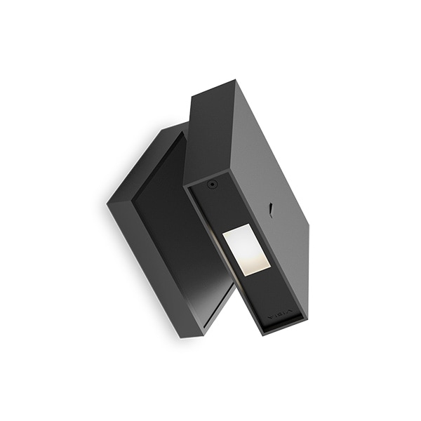 【VIBIA】スペイン・デザイン照明「Alpha」ウォールライト　ブラック／ホワイト（W120×H120mm）