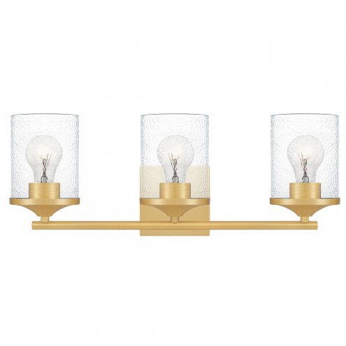 【QUOIZEL】アメリカ・デザイン照明 バスルーム照明 ウォールライト 3灯「Abner」ゴールド（W530×D140×H190mm）