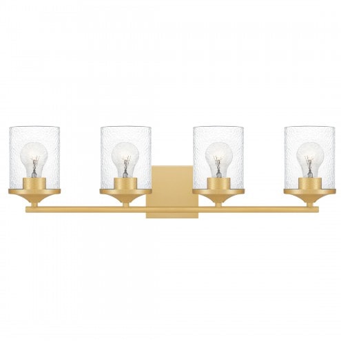 【QUOIZEL】アメリカ・デザイン照明 バスルーム照明 ウォールライト 4灯「Abner」ゴールド（W710×D140×H190mm）