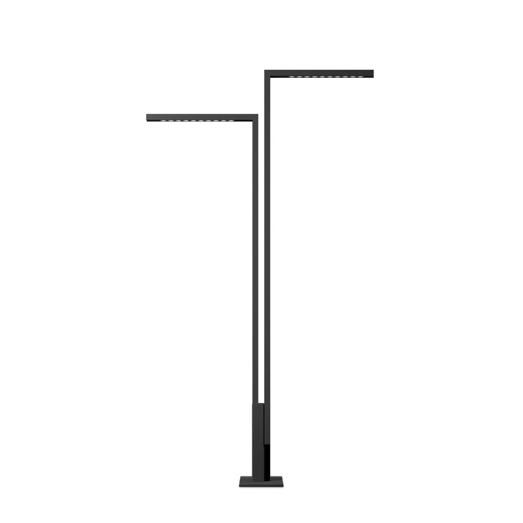 【VIBIA】スペイン・デザイン照明「Palo alto」アウトドアライト　ブラック／ブラウン（W1700×D320×H3100mm）