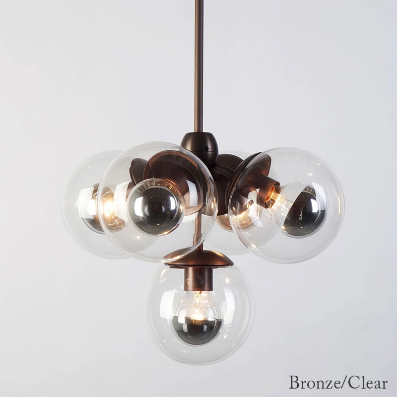 【Roll & Hill】アメリカ・デザイン照明 「Modo」ペンダントライト 5灯 全4色（φ460×H360mm）